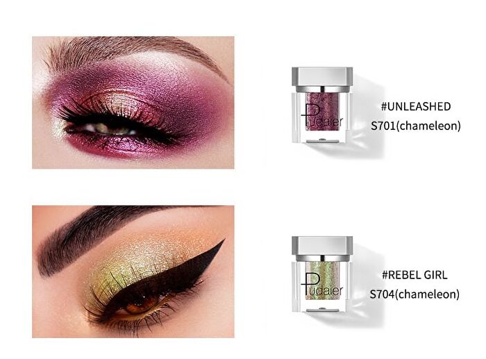 Silver Bottle Chameleon Single Eyeshadow - 16 Colors - S700# Fire Dancer - 2g