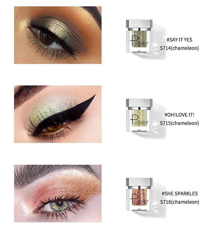 Silver Bottle Chameleon Single Eyeshadow - 16 Colors - S700# Fire Dancer - 2g