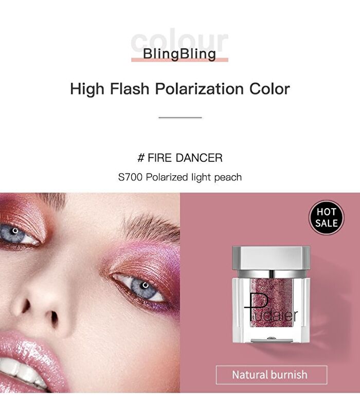 Silver Bottle Chameleon Single Eyeshadow - 16 Colors - S700# Fire Dancer - 2g