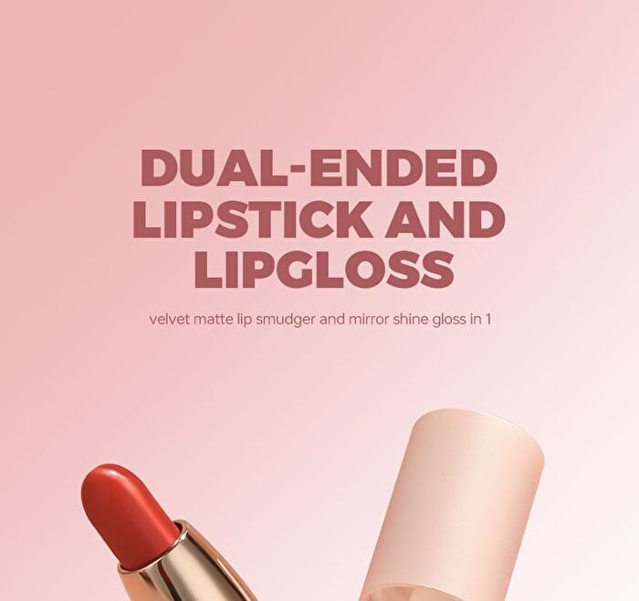 2-in-1 Dual-Ended Lip Stick & Lip Gloss - 10 Colors - 02# Sour Raspberry - 4g