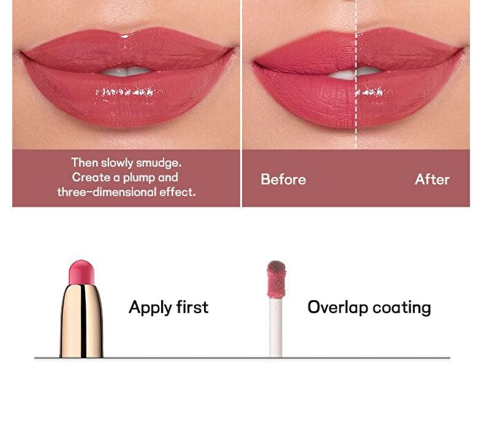 2-in-1 Dual-Ended Lip Stick & Lip Gloss - 10 Colors - 02# Sour Raspberry - 4g