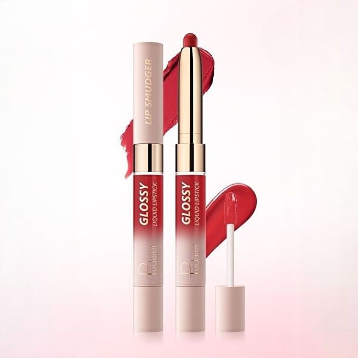 2-in-1 Dual-Ended Lip Stick & Lip Gloss - 10 Colors - 02# Sour Raspberry - 4g