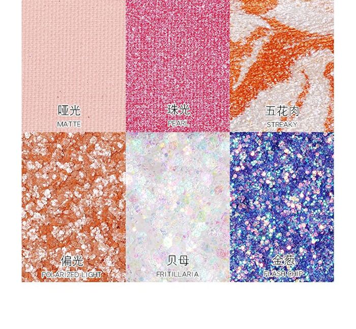 Feather Kingdom 28-Color Eyeshadow Palette - 2g x 28