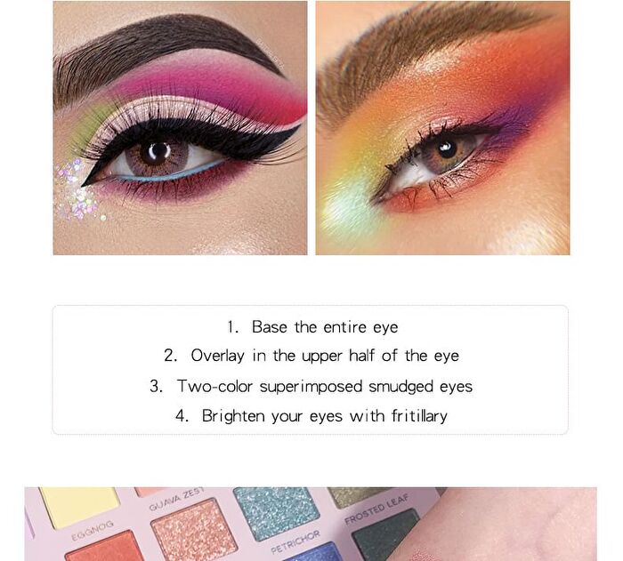 Feather Kingdom 28-Color Eyeshadow Palette - 2g x 28