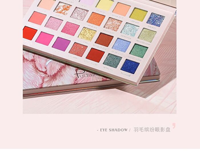 Feather Kingdom 28-Color Eyeshadow Palette - 2g x 28