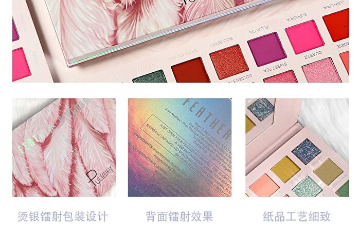 Feather Kingdom 28-Color Eyeshadow Palette - 2g x 28