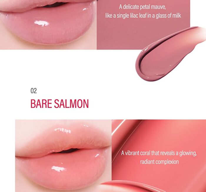 Veil Glow Lip Tint - 4 Colors - #02 Bare Salmon