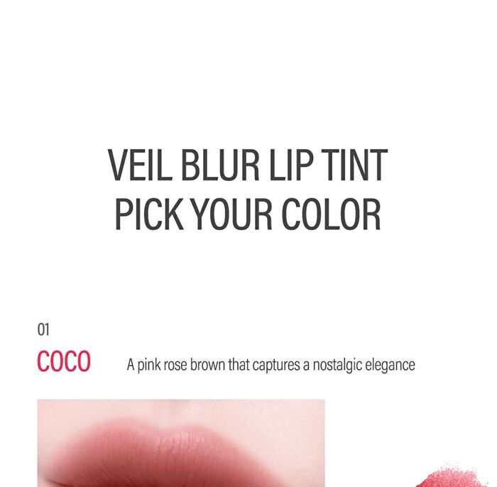 Veil Blur Lip Tint - 4 Colors - #03 Rose Bloom