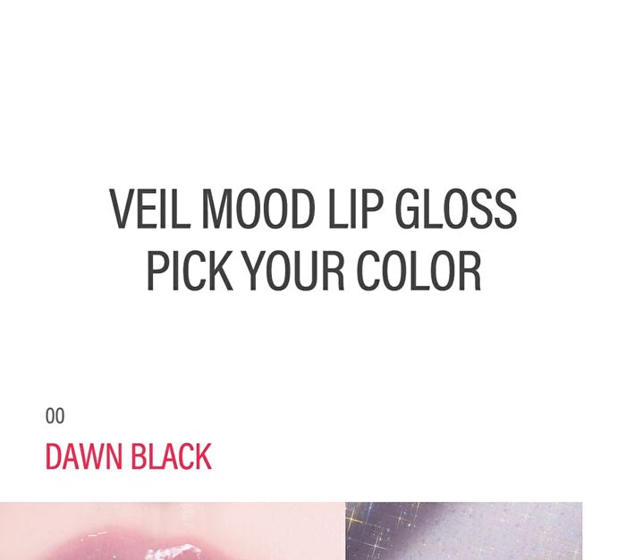 Veil Mood Lip Gloss - 2 Colors - #00 Dawn Black