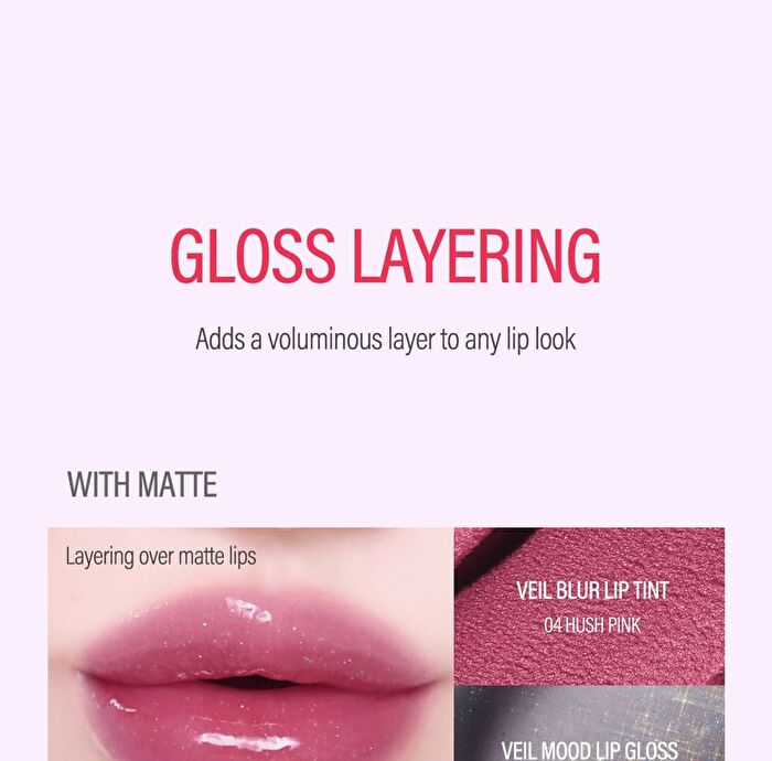 Veil Mood Lip Gloss - 2 Colors - #01 Pink Toe Shoes