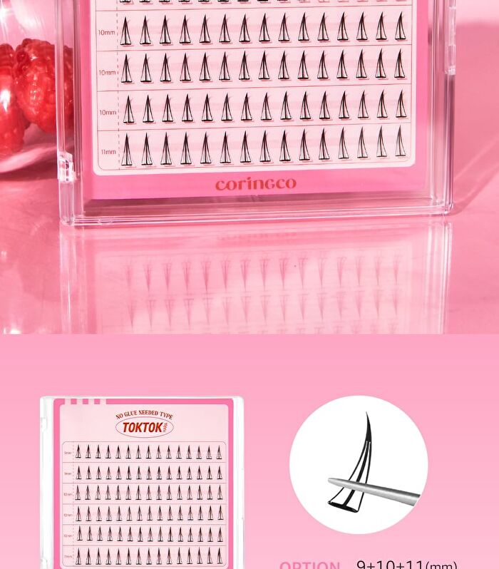 Coringco Toktok-Hara No Glue Eyelash - 9 Types - 2025 Version - #01 Cherry Coke