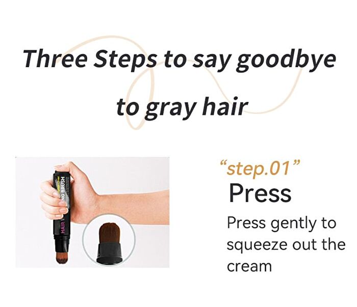 Magic Grayhair Cover Hair Brush - 4 Colors - #01 Black - 20ml