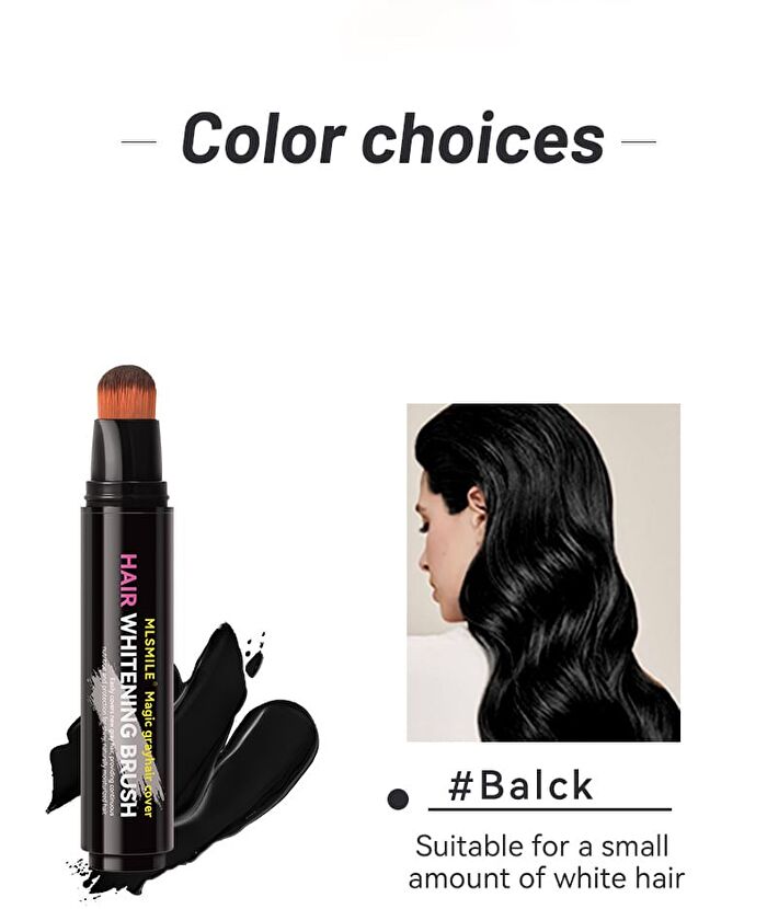Magic Grayhair Cover Hair Brush - 4 Colors - #01 Black - 20ml