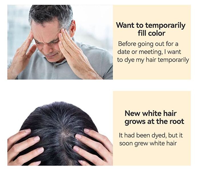 Magic Grayhair Cover Hair Brush - 4 Colors - #01 Black - 20ml