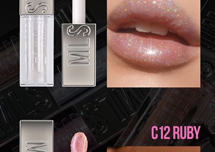 High-Glitter Lip Gloss - 6 Colors - #C12 Ruby - 3.5ml