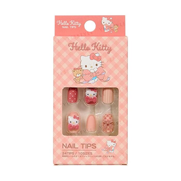 Sanrio Hello Kitty Check Nail Tips - 1 set