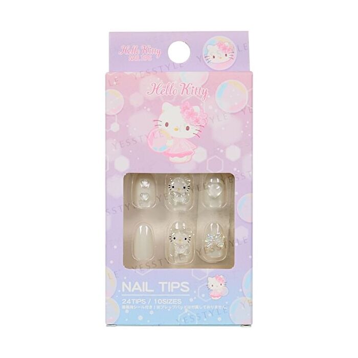 Sanrio Hello Kitty Clear Nail Tips - 1 set