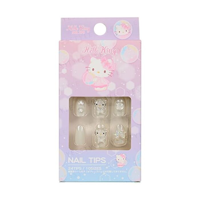 Sanrio Hello Kitty Clear Nail Tips - 1 set