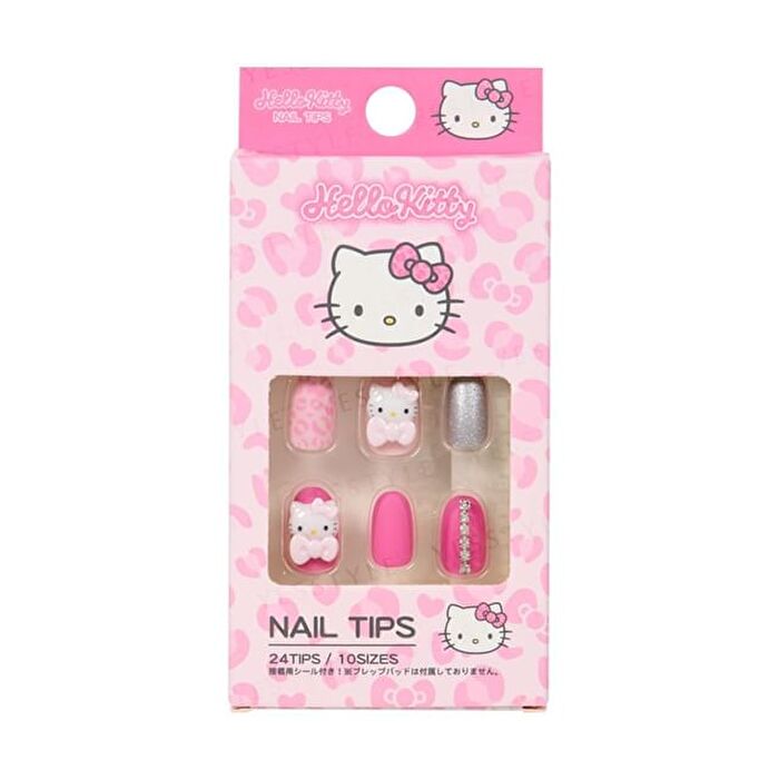 Sanrio Hello Kitty Leopard Print Nail Tips - 1 set