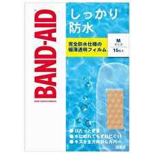 Johnson & Johnson Waterproof Band-Aid Adhesive Bandages Medium - 15 pcs
