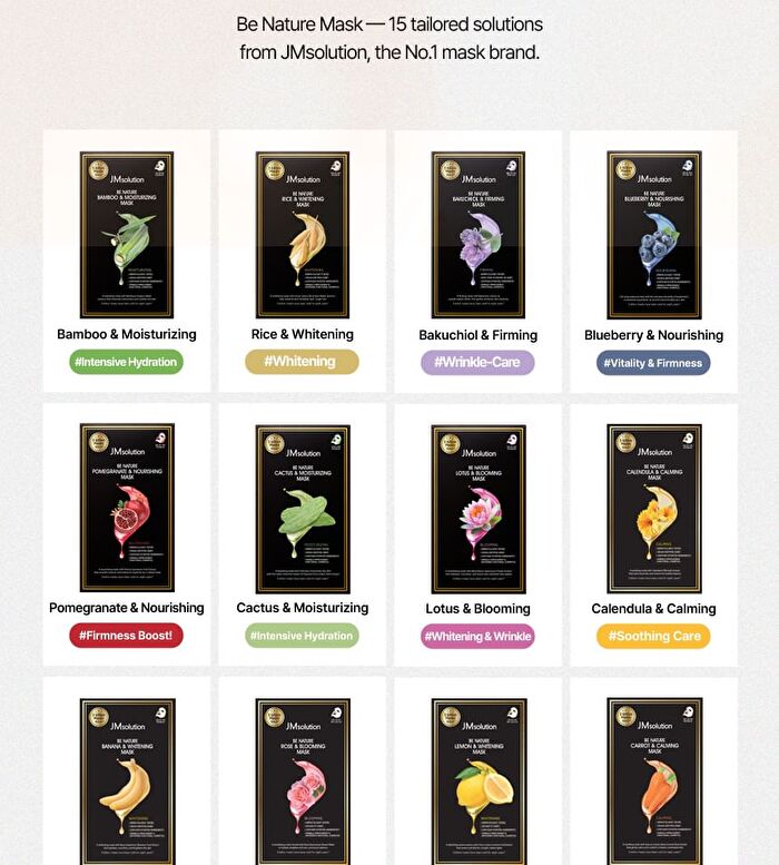 Be Nature Mask Set - 6 Types - Blueberry & Nourishing