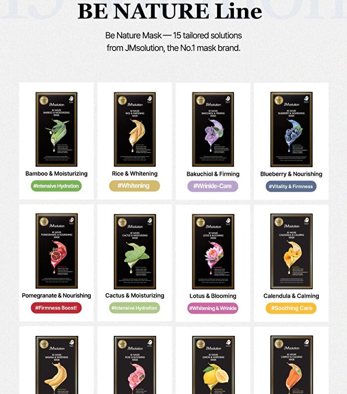 Be Nature Mask Set - 6 Types - Pomegranate & Nourishing