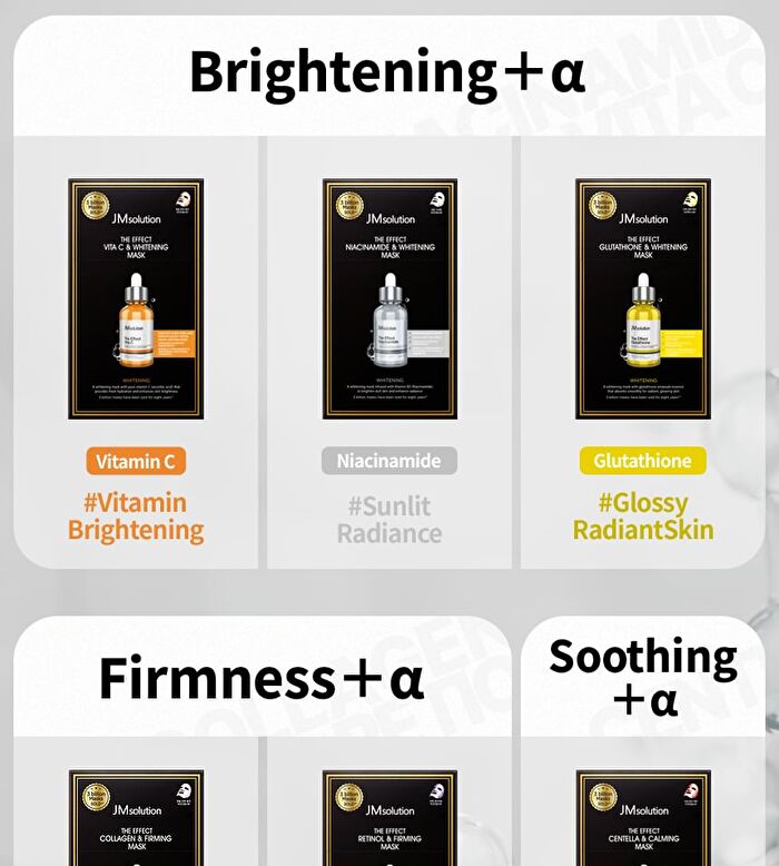 The Effect Mask Set - 2 Types - Niacinamide & Whitening