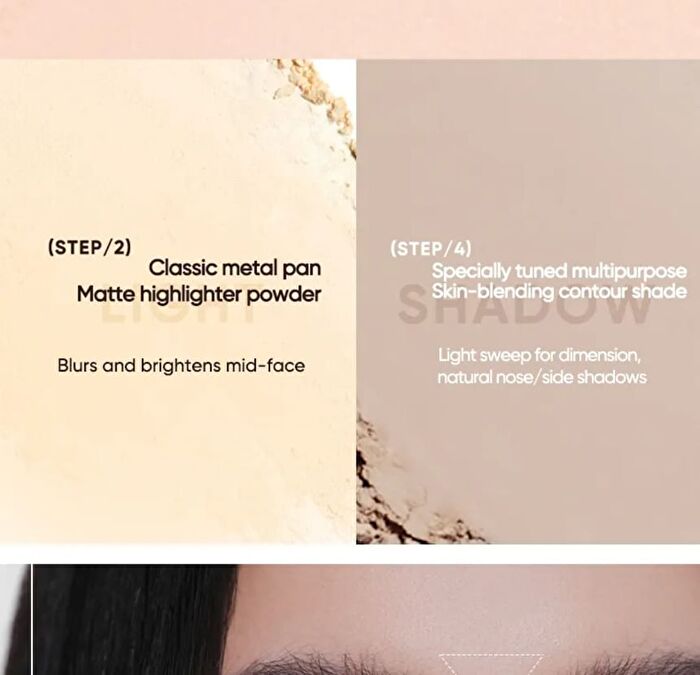 2 IN 1 Highlighter Contour Mini Palette - #Mini Palette - 2g