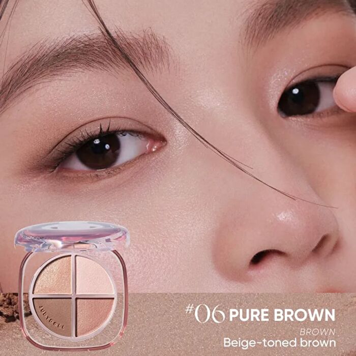 Glazed 4-Shade Eyeshadow Palette - 3 Colors - #07 Wonder Tea - 6.5g