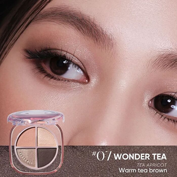 Glazed 4-Shade Eyeshadow Palette - 3 Colors - #07 Wonder Tea - 6.5g