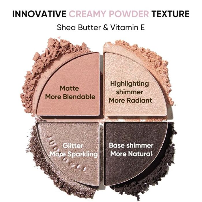 Glazed 4-Shade Eyeshadow Palette - 3 Colors - #07 Wonder Tea - 6.5g