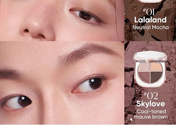 Glazed 4-Shade Eyeshadow Palette - 3 Colors - #07 Wonder Tea - 6.5g