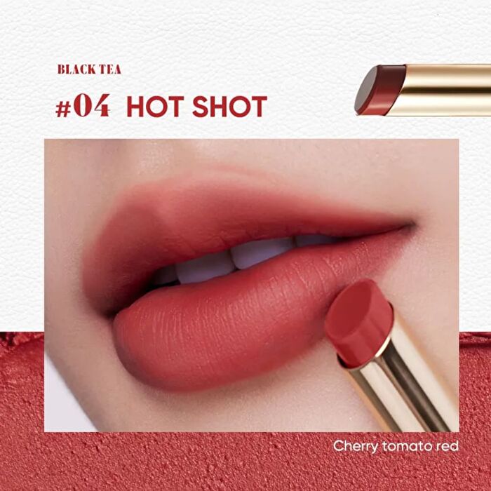 Nappa Slim Matte Lipstick - 5 Colors - #04 Hot Shot - 2g