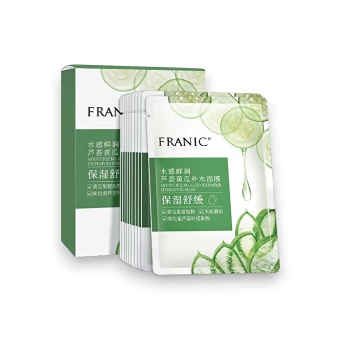 Franic Aloe Vera Cucumber Hydrating Mask (10pcs) - 25ml x 10pcs