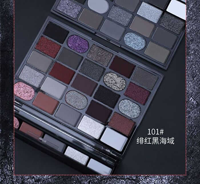 25-Color Gothic Eyeshadow Palette - 2 Types - 101# Crimson Sea - 37g