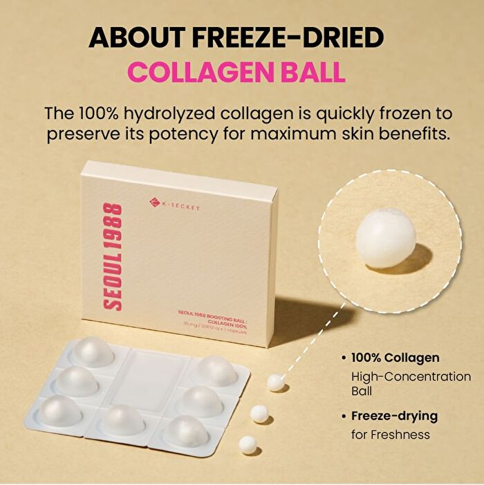 Ksecret SEOUL 1988 Boosting Ball : Collagen 100% - 0.0012oz x 7 capsules