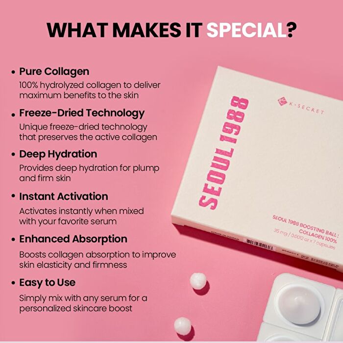Ksecret SEOUL 1988 Boosting Ball : Collagen 100% - 0.0012oz x 7 capsules