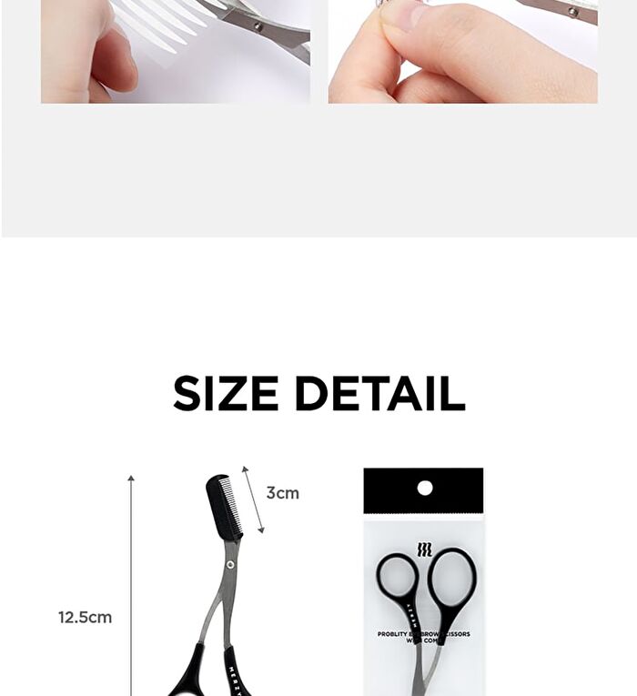 Merzy Probility Eyebrow Scissors With Comb - 1 pc