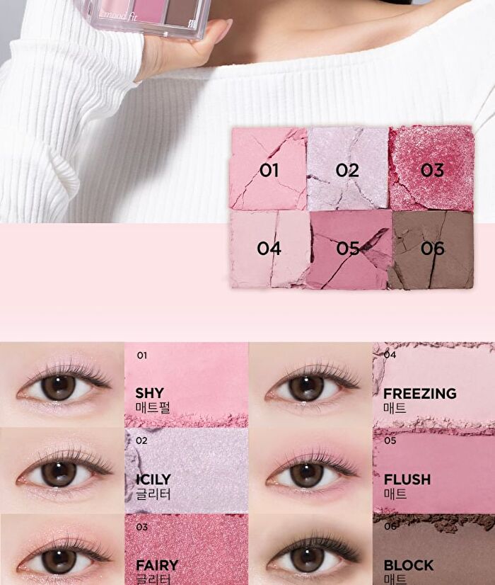 Merzy New Mood Fit Shadow Palette - 3 Types - #NM2 Shivering Icy