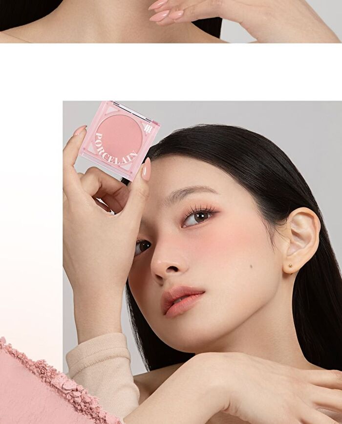 Merzy Porcelain Cheek Blusher - 4 Colors - #PB02 Paring Pink