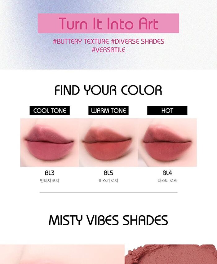 Merzy Blurry Lip Mousse - 6 Colors - #BL1 Peach Burn