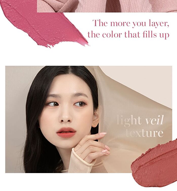 Merzy Nude Veil Lipstick - 5 Colors - #NV1 Apricot Fever