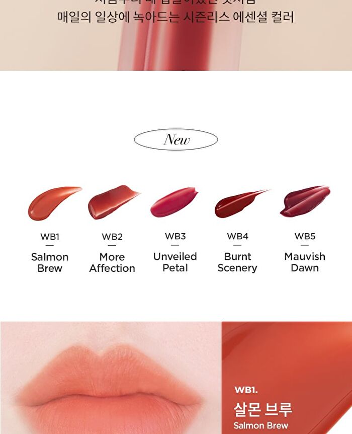 Merzy The Watery Blur Tint - 5 Colors - #WB1 Salmon Brew
