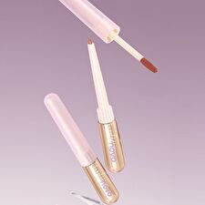 Mist Kiss Dual-Ended Lip Gloss & Lip Liner - 6 Colors - 220# Nude Orange Milk Tea (260mg & 1.8g)