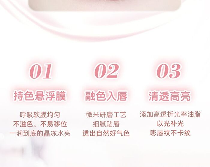 Glazed Icey Essence Lip Gloss - 6 Colors - 022# Sakura Pink - 2.6g