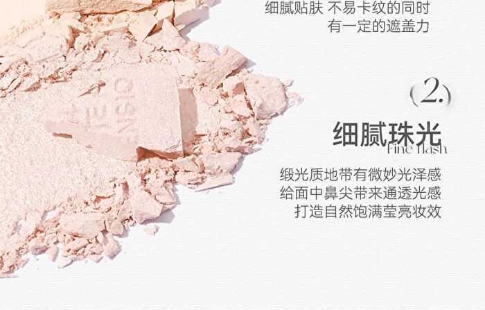 Novo Shimmer Dual-Tone Highlighter Palette - 3 Types - 01# Wild Gardenia - 9g