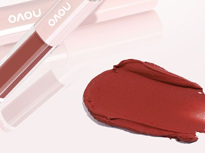 Matte Dewy Dual-Effect Lip Gloss - 6 Colors - 296# Addictive Red (1.4g & 1.3g)