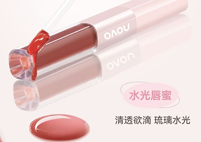Matte Dewy Dual-Effect Lip Gloss - 6 Colors - 296# Addictive Red (1.4g & 1.3g)