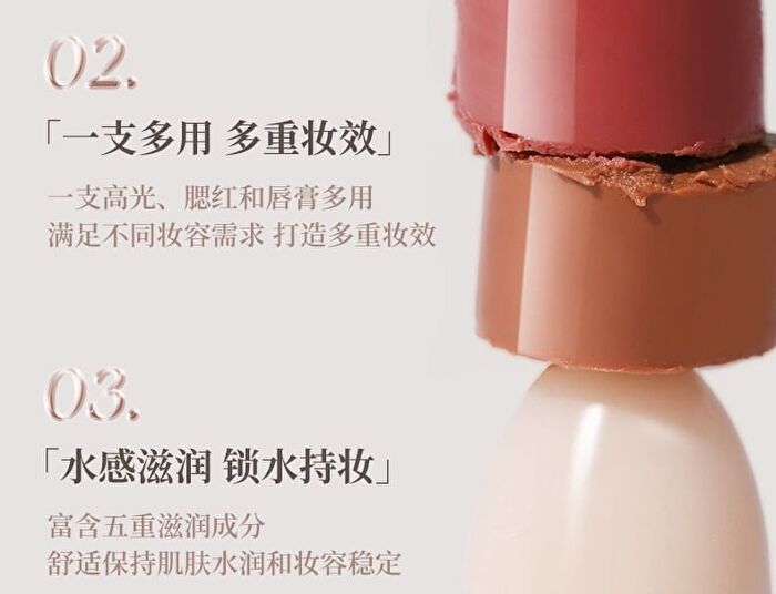Watery Glow Highlighter Stick - 4 Colors - 01# Clear Transparent - 2.5g