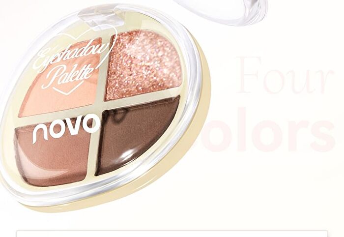 Heartbeat 4-Color Eyeshadow Palette - 5 Types - 01# Nude Apricot - 6.4g